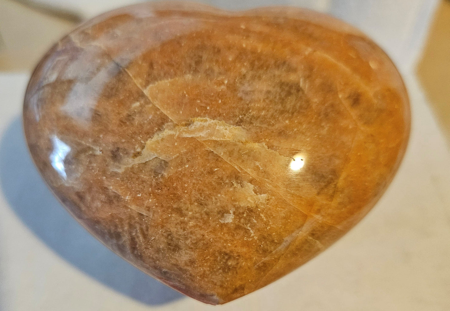 Peach Moonstone Heart [Madagascar]