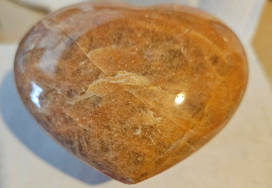 Peach Moonstone Heart [Madagascar]