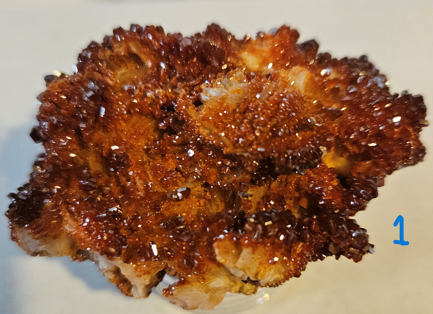 Vanadinite on Barite [Ruby Red] Morocco 1