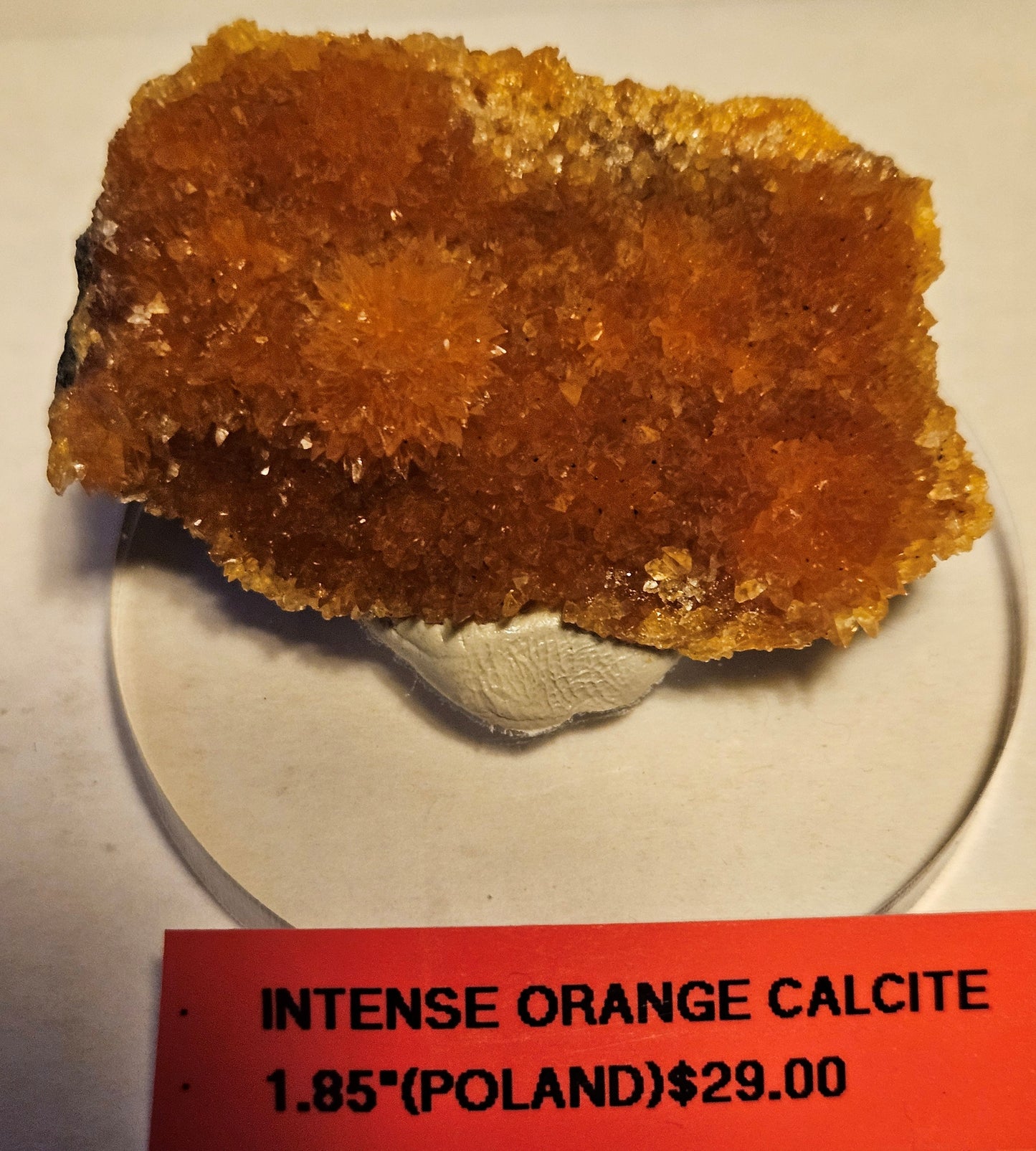 Intense Orange Calcite Crystal Cluster [Poland] 2