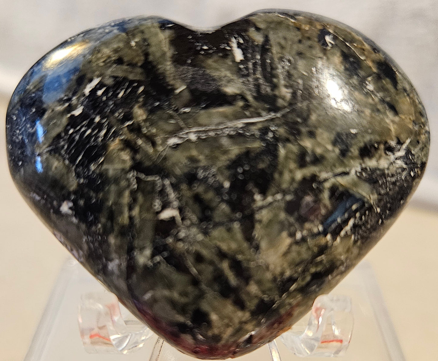 Green Flower Tourmaline Heart [1]
