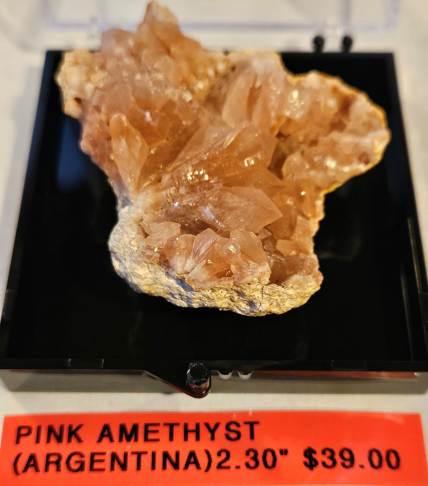 Rosy Pink Amethyst Geode Section - Brazil