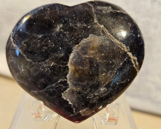 Iolite Crystal Heart