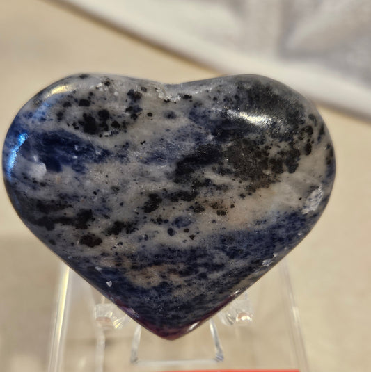 Sodalite Crystal Heart