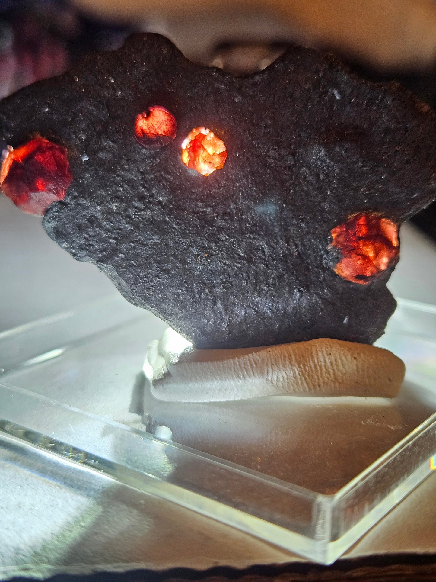 Red Ember Garnets in Graphite [4] [#3]