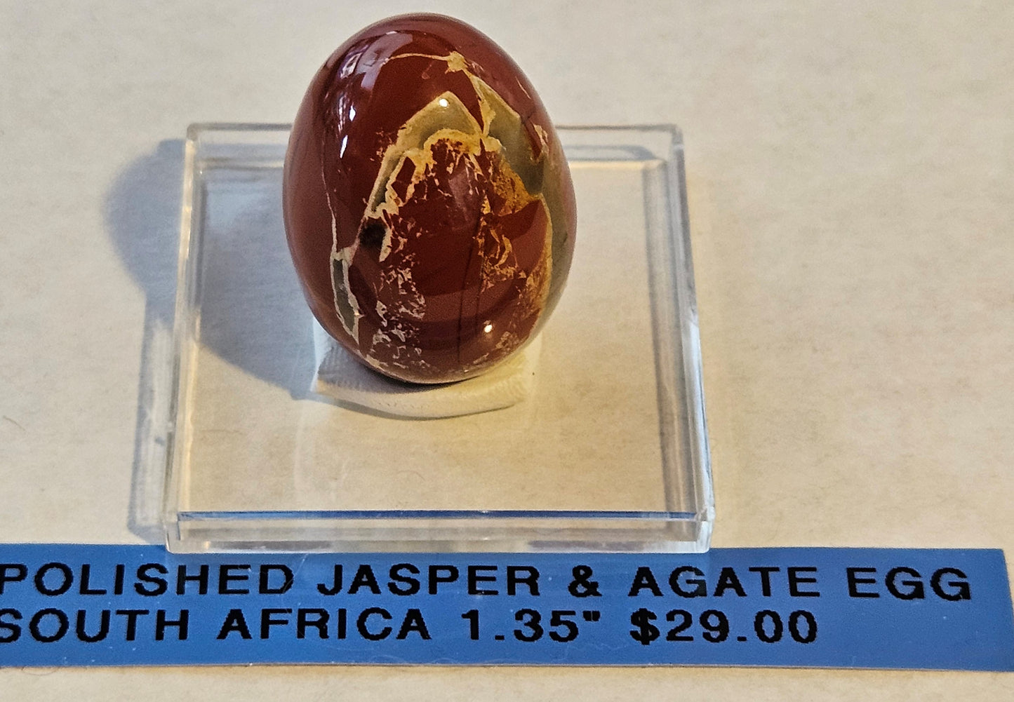 Red Jasper & Agate Egg [South Africa]